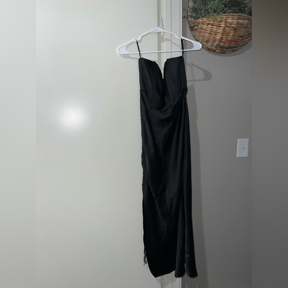 Zara Black Corset Evening Dress